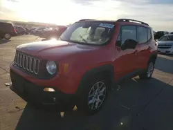2016 Jeep Renegade Latitude en venta en Grand Prairie, TX