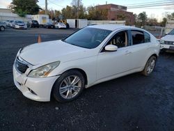 Salvage cars for sale at New Britain, CT auction: 2011 Infiniti G37