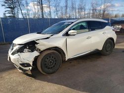 Salvage cars for sale from Copart Moncton, NB: 2018 Nissan Murano S