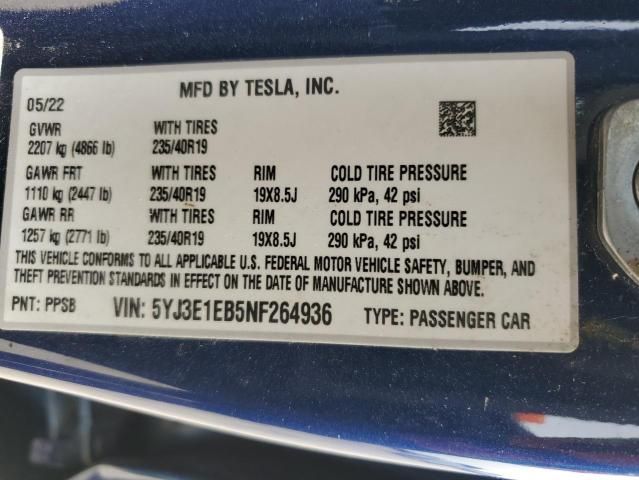 2022 Tesla Model 3