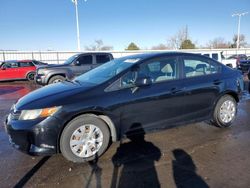 Salvage cars for sale from Copart Littleton, CO: 2012 Honda Civic LX