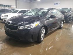 Salvage cars for sale at Elgin, IL auction: 2017 KIA Forte LX