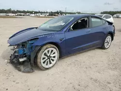 Salvage cars for sale from Copart Houston, TX: 2022 Tesla Model 3