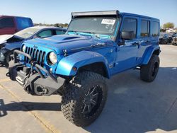 Salvage cars for sale at Grand Prairie, TX auction: 2014 Jeep Wrangler Unlimited Sahara