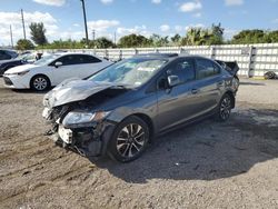 Salvage cars for sale from Copart Miami, FL: 2013 Honda Civic EX
