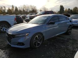 Vehiculos salvage en venta de Copart Portland, OR: 2022 Honda Accord Sport SE