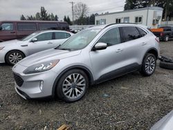 Salvage cars for sale from Copart Graham, WA: 2020 Ford Escape Titanium