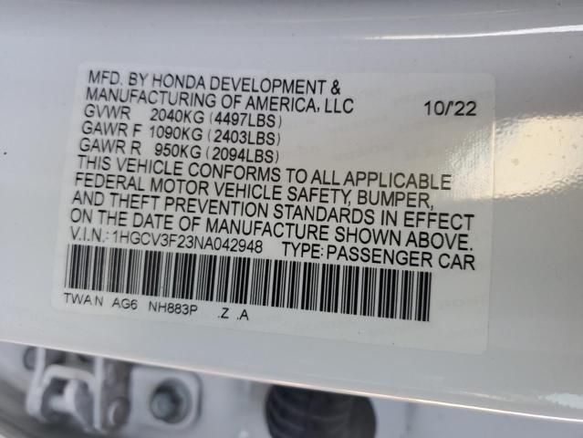 2022 Honda Accord Hybrid Sport