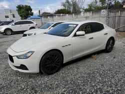Salvage cars for sale from Copart Opa Locka, FL: 2016 Maserati Ghibli