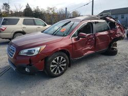 Salvage cars for sale at York Haven, PA auction: 2015 Subaru Outback 2.5I Limited