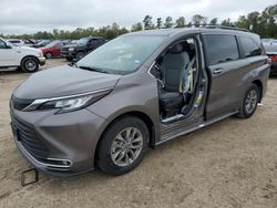 Salvage cars for sale from Copart Houston, TX: 2022 Toyota Sienna XLE