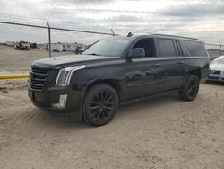 Salvage cars for sale from Copart Houston, TX: 2019 Cadillac Escalade ESV Platinum