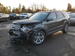 Salvage cars for sale from Copart Portland, OR: 2019 Ford Explorer Limited