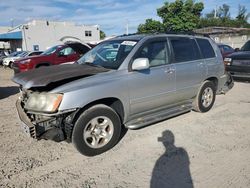 Salvage cars for sale from Copart Opa Locka, FL: 2002 Toyota Highlander