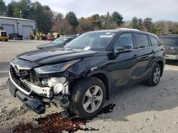 Salvage cars for sale at Mendon, MA auction: 2021 Toyota Highlander L