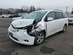 Salvage cars for sale at Ham Lake, MN auction: 2015 Toyota Sienna LE