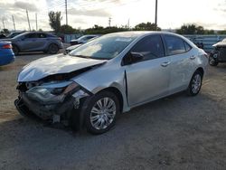 Vehiculos salvage en venta de Copart Miami, FL: 2015 Toyota Corolla L