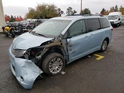 Salvage cars for sale from Copart Woodburn, OR: 2015 Toyota Sienna XLE