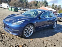 Salvage cars for sale at Mendon, MA auction: 2019 Tesla Model 3