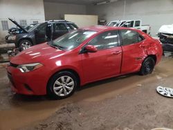 Salvage cars for sale from Copart Davison, MI: 2016 Toyota Corolla L