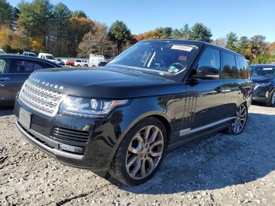 Salvage cars for sale from Copart Mendon, MA: 2016 Land Rover Range Rover HSE