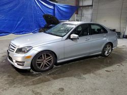 Salvage cars for sale at North Billerica, MA auction: 2012 Mercedes-Benz C 300 4matic