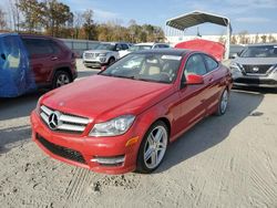 Salvage cars for sale at Spartanburg, SC auction: 2013 Mercedes-Benz C 250