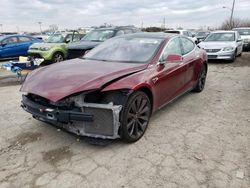 Salvage cars for sale at Indianapolis, IN auction: 2012 Tesla Model S