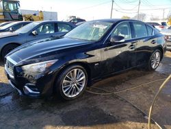 Salvage cars for sale at Chicago Heights, IL auction: 2018 Infiniti Q50 Luxe