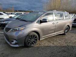Salvage cars for sale at Arlington, WA auction: 2016 Toyota Sienna SE
