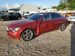 Salvage cars for sale from Copart Opa Locka, FL: 2018 Mercedes-Benz C300