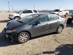 Salvage cars for sale at Greenwood, NE auction: 2012 Honda Civic LX
