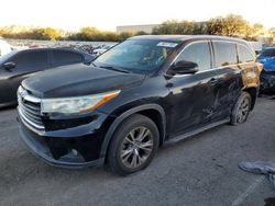 Toyota Highlander salvage cars for sale: 2015 Toyota Highlander XLE