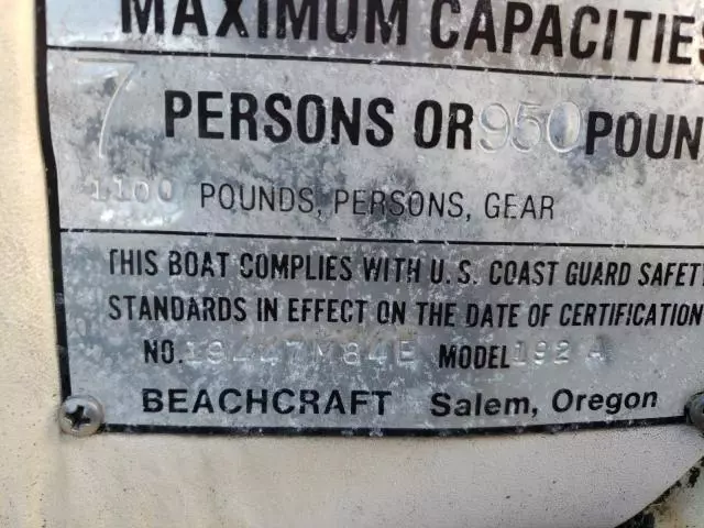 1984 Beachcomber Boats Inc Utility