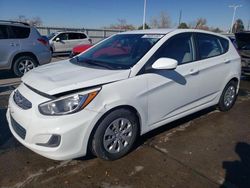 Hyundai Accent SE salvage cars for sale: 2016 Hyundai Accent SE