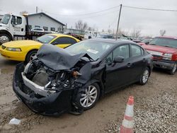 Salvage cars for sale at Dyer, IN auction: 2012 Honda Civic EXL