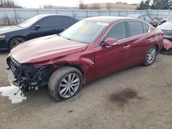 Salvage cars for sale from Copart Bowmanville, ON: 2014 Infiniti Q50 Base