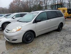 Salvage cars for sale at North Billerica, MA auction: 2008 Toyota Sienna CE