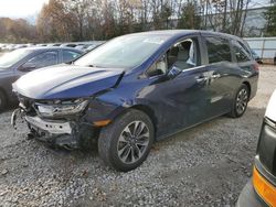 Salvage cars for sale at North Billerica, MA auction: 2021 Honda Odyssey EXL