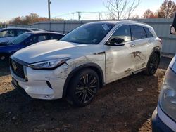 Salvage cars for sale at Hillsborough, NJ auction: 2021 Infiniti QX50 Luxe