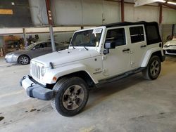 Jeep Wrangler salvage cars for sale: 2016 Jeep Wrangler Unlimited Sahara