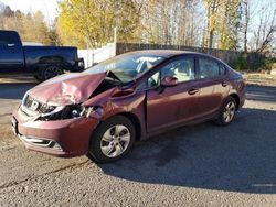 Salvage cars for sale from Copart Portland, OR: 2013 Honda Civic LX