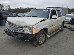 Salvage cars for sale at Spartanburg, SC auction: 2003 Cadillac Escalade Luxury