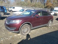 Salvage cars for sale at Waldorf, MD auction: 2017 Lincoln MKX Select