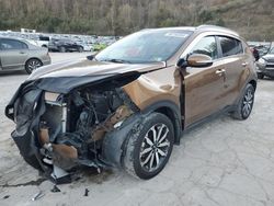 Salvage cars for sale from Copart Hurricane, WV: 2017 KIA Sportage EX