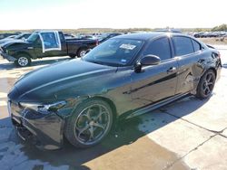 Salvage cars for sale at Grand Prairie, TX auction: 2019 Alfa Romeo Giulia TI