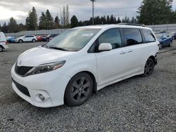 Salvage cars for sale at Graham, WA auction: 2016 Toyota Sienna SE