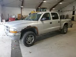 Salvage cars for sale at Center Rutland, VT auction: 2004 Dodge Dakota Quad SLT