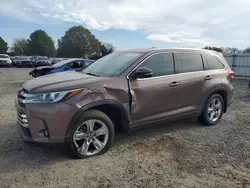 Salvage cars for sale at Mocksville, NC auction: 2018 Toyota Highlander Limited