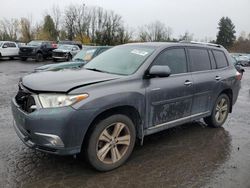 Salvage cars for sale at Portland, OR auction: 2012 Toyota Highlander Limited